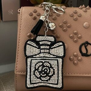 ✨🖤Bling Beaded Perfume Bottle Keychain/Bag Charm🖤✨NWT